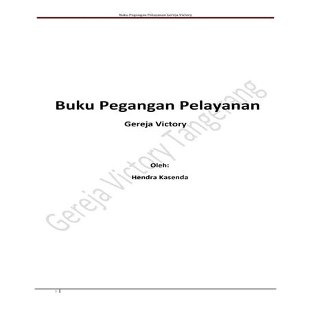 Buku pegangan pelayan dan jemaat