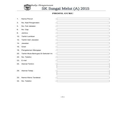 Buku Pengurusan SK Sg Melut 2015