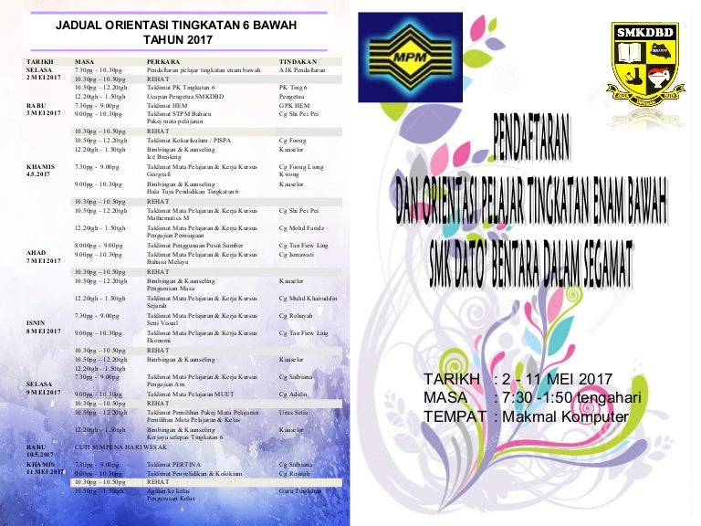 Buku Program Orentasi Tingkatan 6