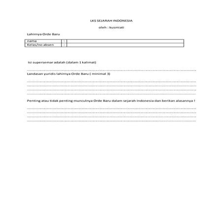 LKS Lahirnya Orde Baru