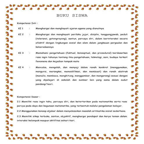 Buku siswa materi aritmatika sosial