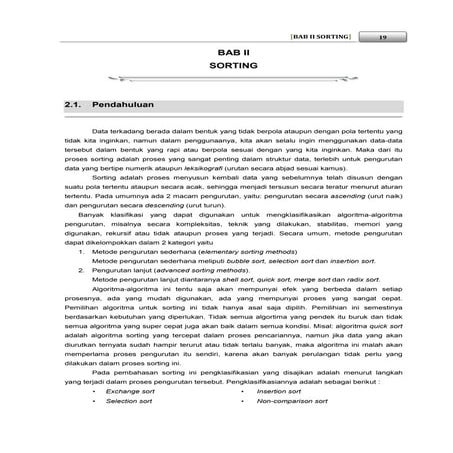 Buku struktur data Sorting | PDF