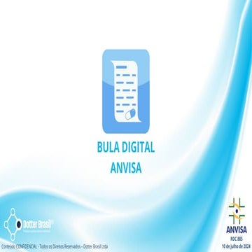 Bula Digital ANVISA RDC 885 - Benefícios e Desafios | PDF