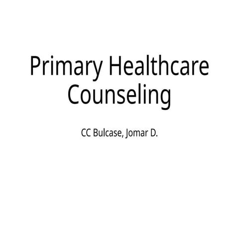 Holistic Approach to Counseling | PPTX