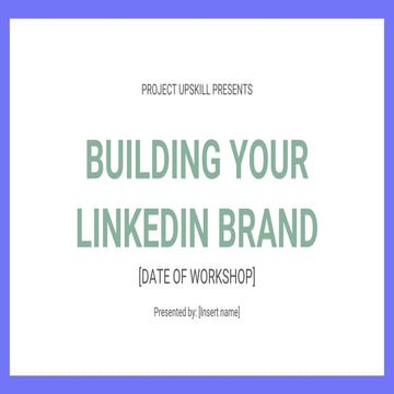 Building your LinkedIn Brand