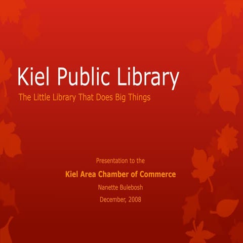 Bulebosh presentation to kiel chamber 2008