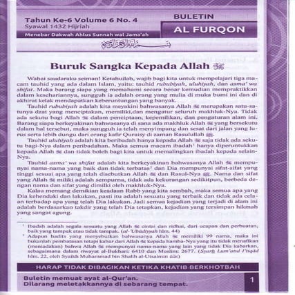 Buletin jumat al furqon tahun 06 volume 06 nomor 04 buruk sangka kepada allah