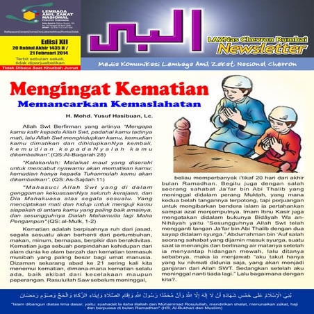 Buletin Rumbai Edisi 12 Mengingat Kematian Melancarkan Kemaslahatan