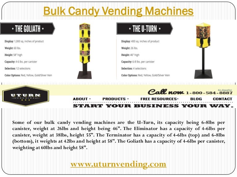 Bulk candy vending machines