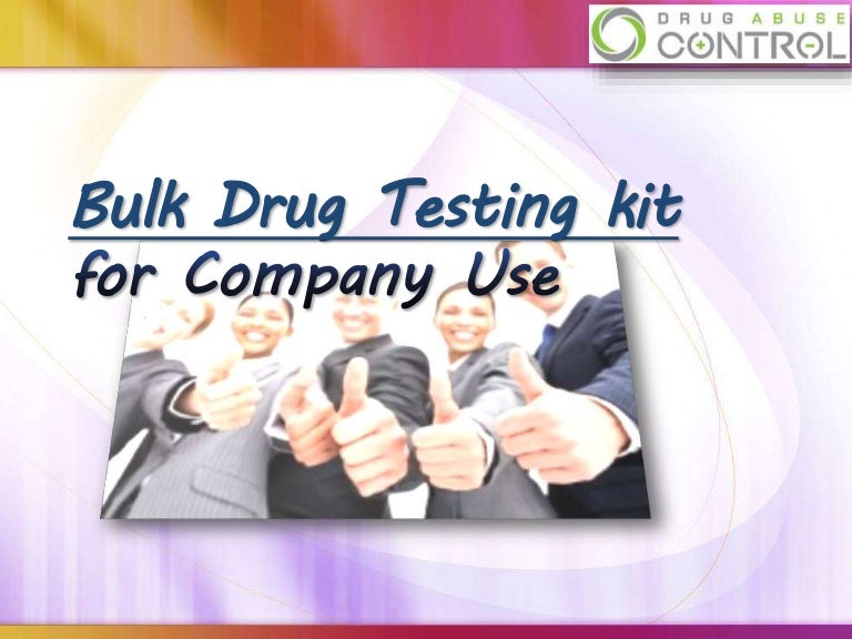 Bulk drug testing kit for company use