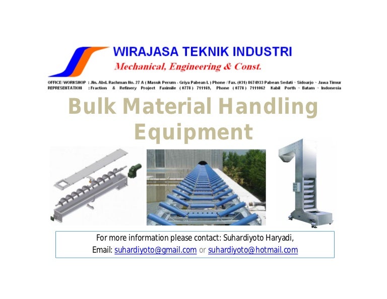 Bulk material handling equipment