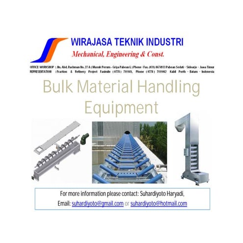 Bulk material handling equipment