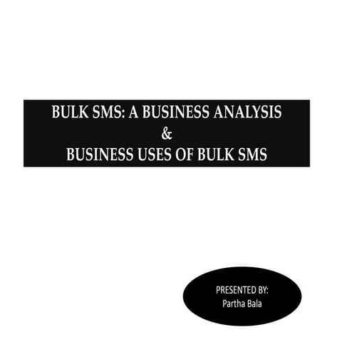 Bulk sms