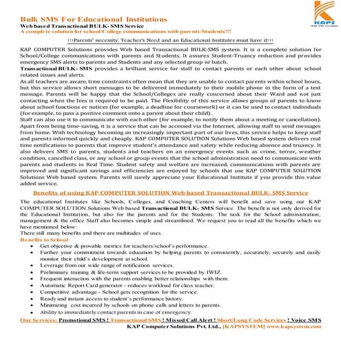 Bulk SMS for Educational Institutions