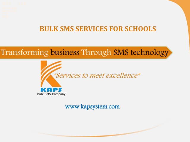 Bulk SMS Services for Schools