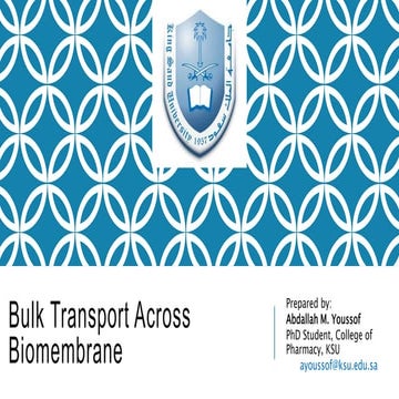 Bulk / Vesicle Transport 