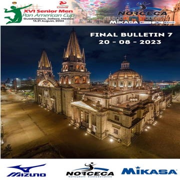 Boletín final XVI Copa Panamericana de Voleibol Masculino Senior Guadalajara ...