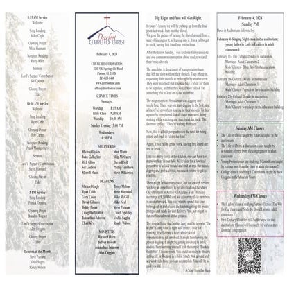 Deerfoot Church of Christ 2 4 24