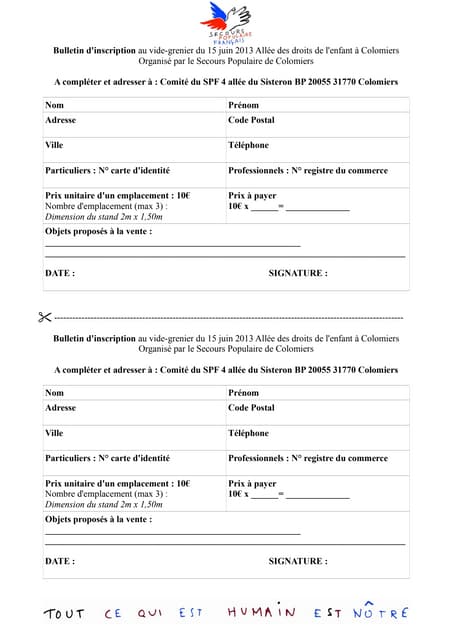 Fiche pratique organiser un vide grenier - une brocante