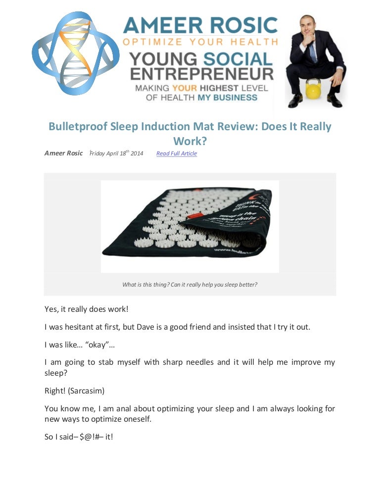 Bulletproof Sleep Induction Mat Review: Does It Really Work?