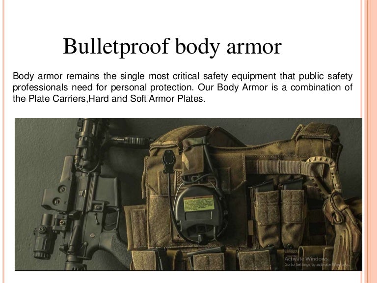Bullet proof body armor