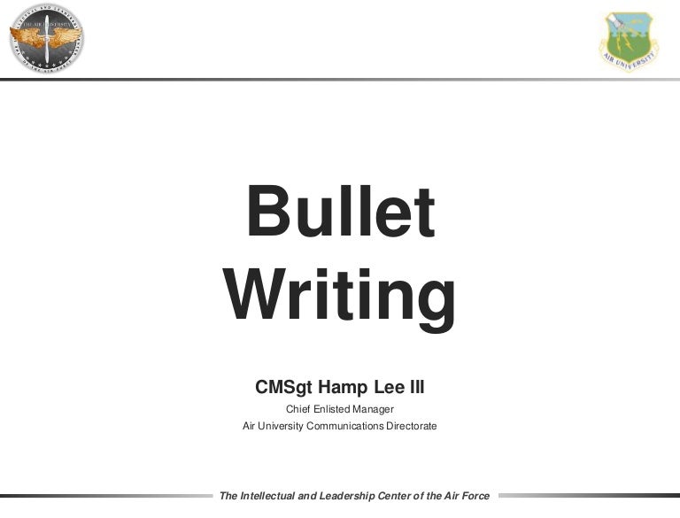 Bullet Writing 2017