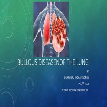 BULLOUS DISEASENOF THE LUNG.pptx high yield topic