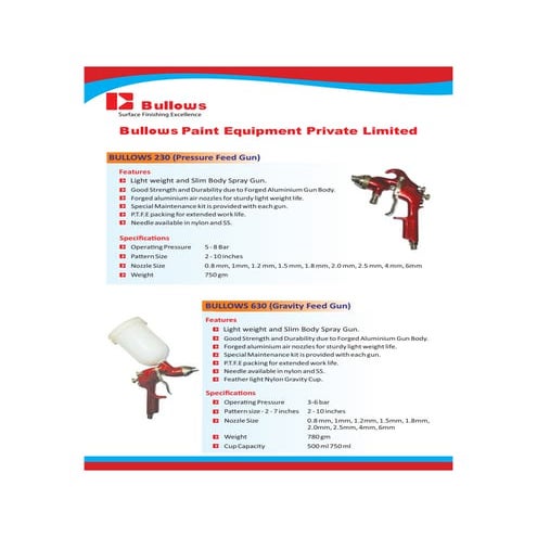 Bullows product catalog