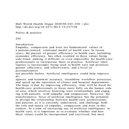 Bull World Health Organ 2020;98245–250  doi httpdx.doi.o