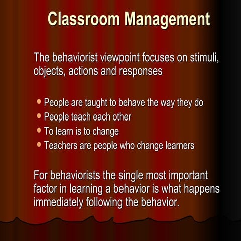 Classroom Management