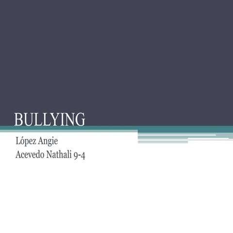 Bullying & Cyberbullying
