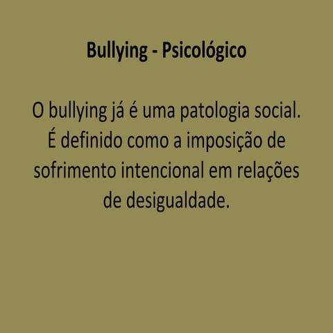 Bullying   psicológico