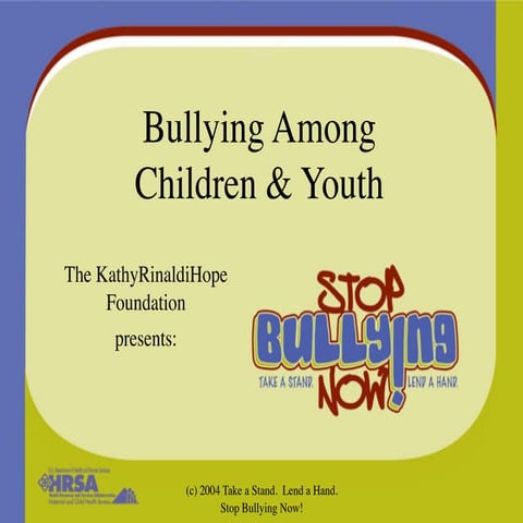 School bullying presentation | PPTX