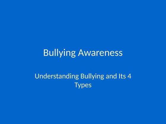 Bullying in a PowerPoint Presentation.pptx