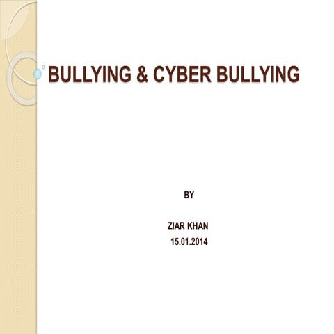 Bullying & cyber bullying