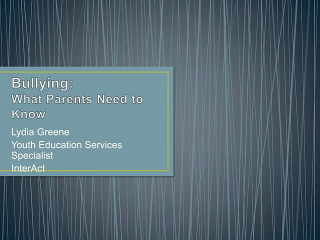 Bullying powerpoint Lake Myra ES