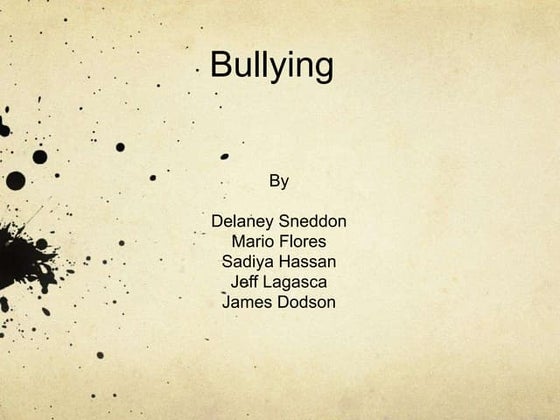 Bullying Is Not Cool | PPT