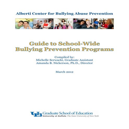 Alberti Center Guide to School-Wide Bullying Prevention Programs 