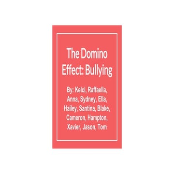 2017 Ambassador Leaders Community Action Plan - The Domino Effect ...