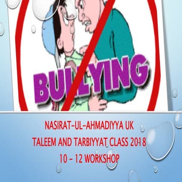 Bullying Workshop | PPTX