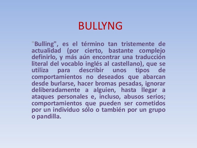 BULLYNG POWER POINT