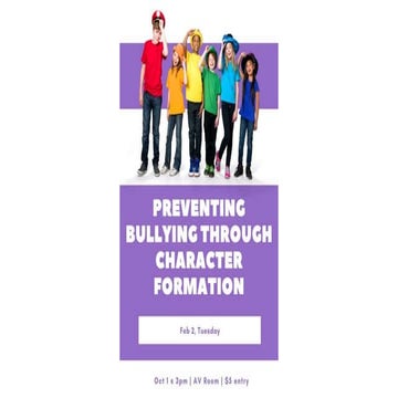 BULLY PREVENTION THROUGH CHARACTER FORMATION