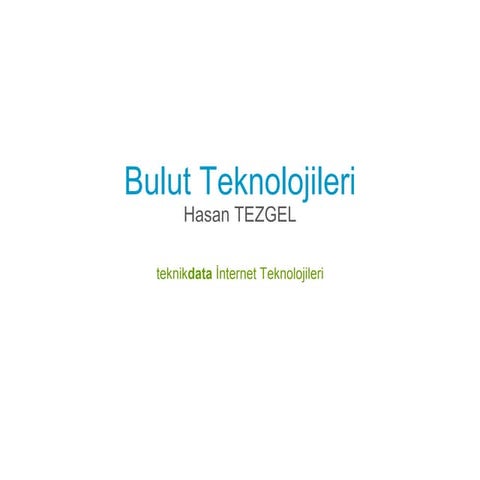 Bulut Teknolojileri