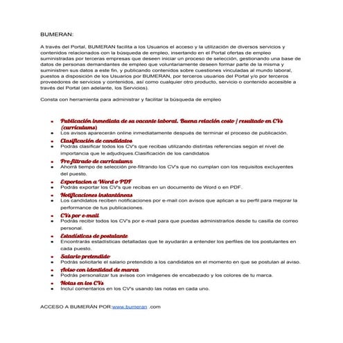 Bumeran | PDF