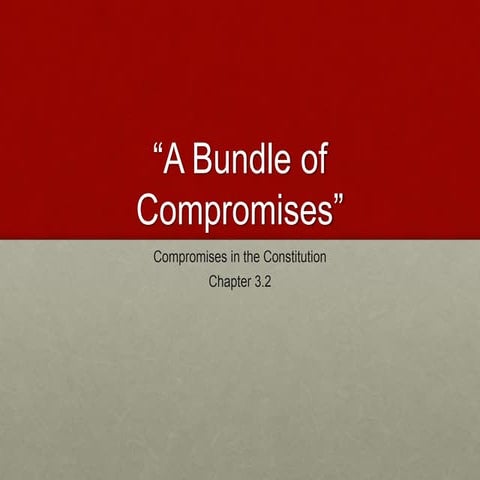 Bundle of Compromises - Civics & Economics