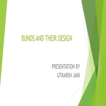 Bunds and their design