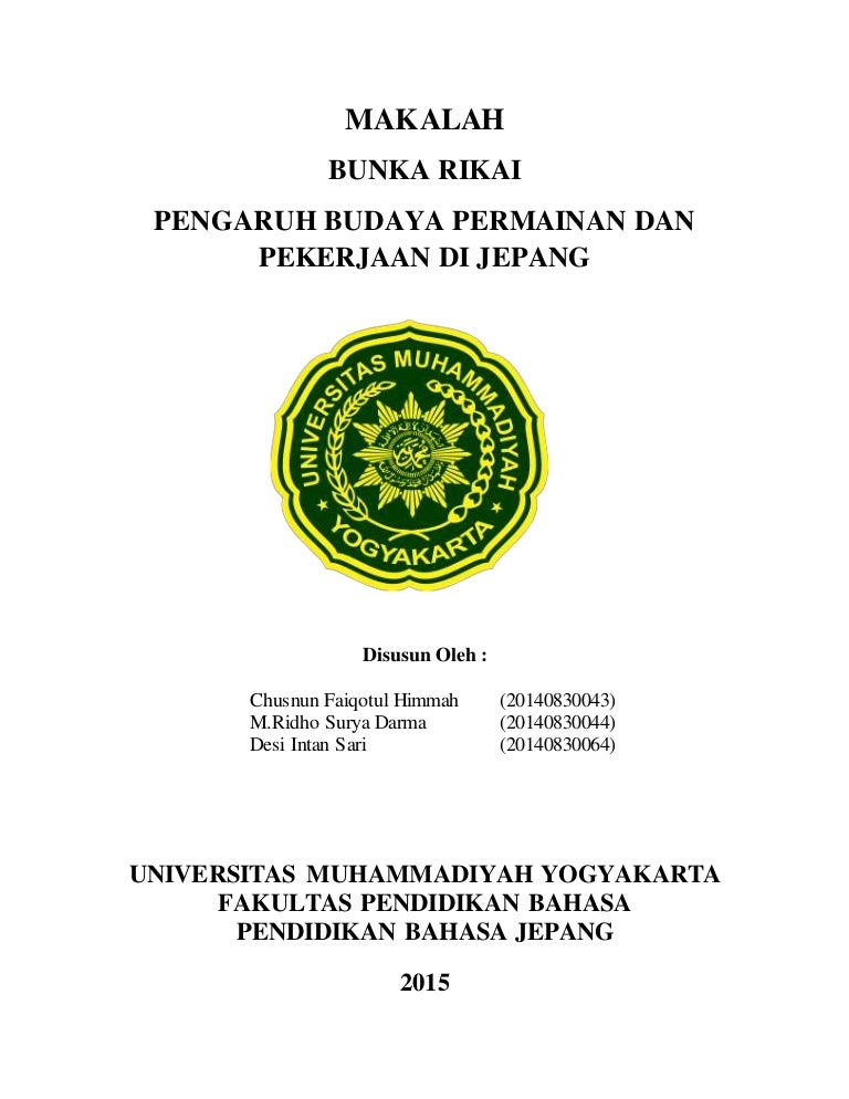 Pengaruh Budaya Permainan Dan Pekerjaan Di Jepang