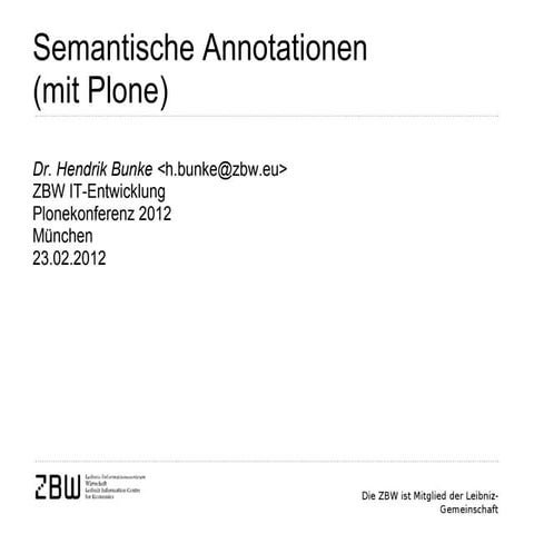 Semantische Annotationen mit Plone