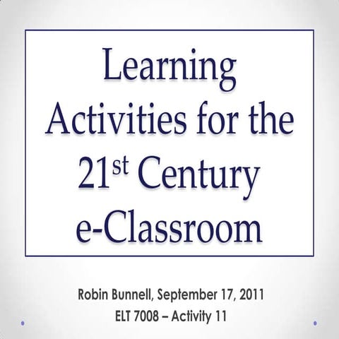Collaborative Activites for ELT 7008