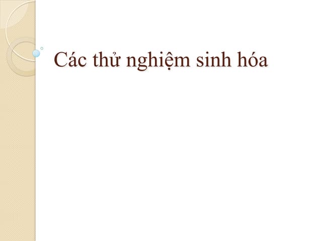 thử nghiệm sinh hoá